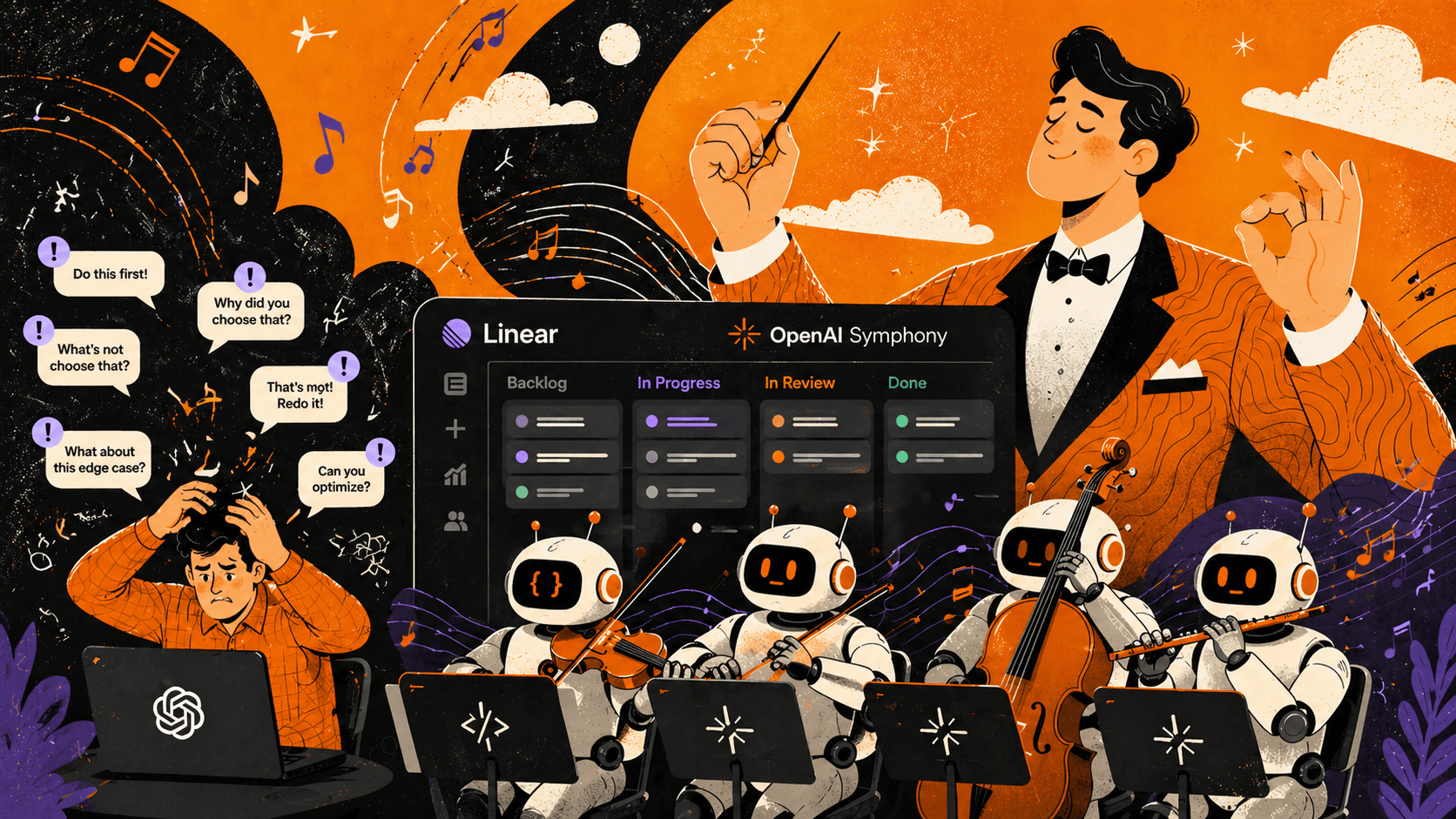 AI Agentek mikromenedzselése helyett: OpenAI Symphony